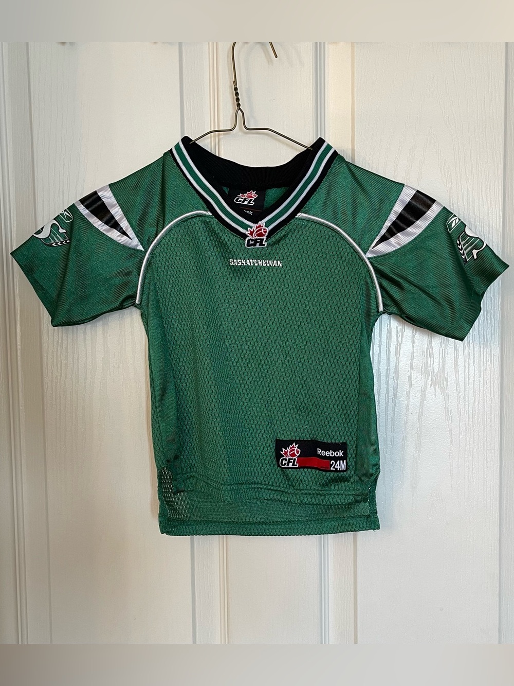 Reebok Saskatchewan Green Kids Football Jersey